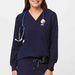 Xxs Figs Long Sleeve Scrubs Top